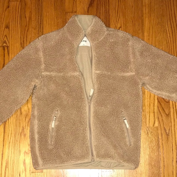 Aritizia TNA Teddy Jacket Tan Sherpa Fleece - Picture 9 of 11